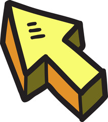 Hand Drawn up arrow illustration