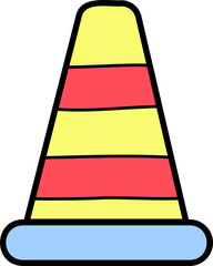 Hand Drawn traffic cone illustration