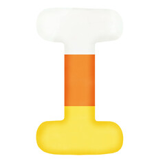 Candy corn Alphabet Letter I