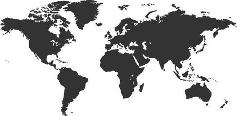 world map on black, earth map png