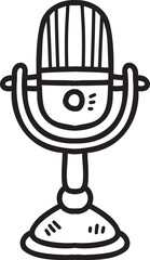 Hand Drawn microphone illustration