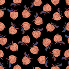 apples fruit vector seamless pattern