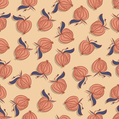 apples fruit vector seamless pattern