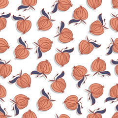 apples fruit vector seamless pattern