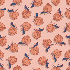 apples fruit vector seamless pattern
