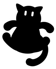 Halloween Black Cat Silhouette Pose
