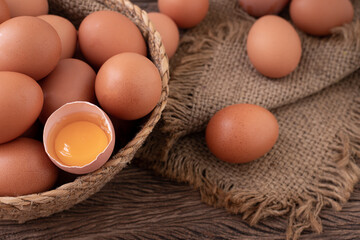 egg yolks on basket.