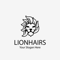Lion Flat Luxury Company Logo Premium Vector