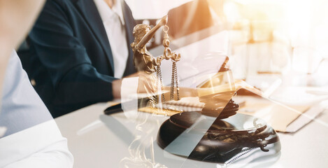 justice and law concept.Male judge Consultation and legal concepts, lawyers,