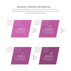 Editable 3D Business Strategic Infographic Illustration