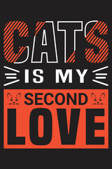 I love cat girl typography t-shirt design