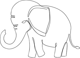 Line Drawing Elephant