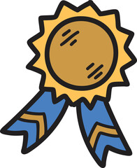 Hand Drawn medal illustration