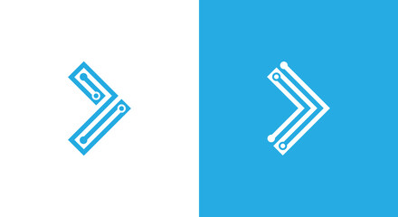 Arrow Tech Logo Concept icon sign symbol Design Element. Technology, Forward Logotype. Vector illustration template