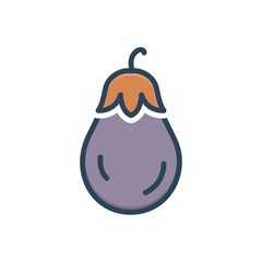 Color illustration icon for purple