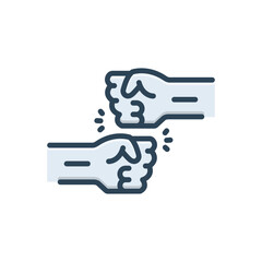 Color illustration icon for agreed