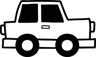 Hand Drawn sedan car illustration