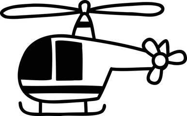Hand Drawn helicopter illustration