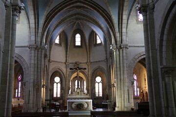 Fototapeta na wymiar Eglise Saint Melaine, village de Moëlan sur Mer, département du Finistere, Bretagne, France