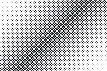 Halftone rhombuses dots. Checkered halftone pattern. Abstract rhombus background.