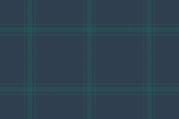 Plaid background, check seamless pattern in blue. Vector fabric texture for textile print, wrapping paper, gift card or wallpaper.