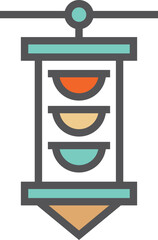 Traffic light color icon. Street road guide signal
