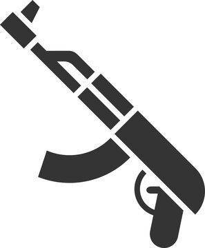 Shotgun black icon. Rifle symbol. Weapon sign