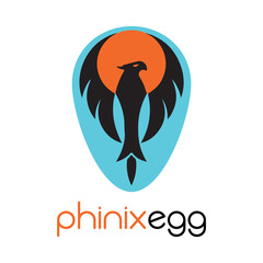 Fototapeta premium Phinix egg, phinixegg Logo, finix, colorful unique modern, creative, vector, illustration, romanArts49