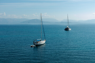 Fototapeta premium amazing background with sea and mountains