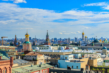 Fototapeta premium Aerial view of Moscow center