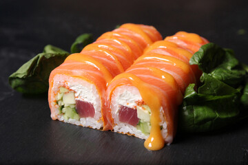 asian foods sushi rolls set