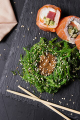 asian foods sushi rolls set