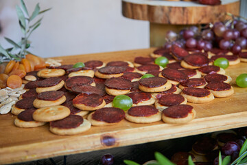 Salame, salamín, dulce,  alimento, salado, picada, entrada, rico, apetitoso