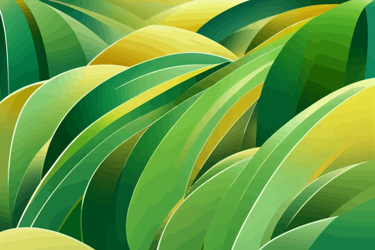 Abstract Green Landscape Wallpaper Background Illustration