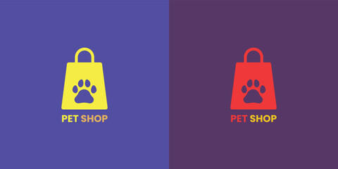 pet shop logo, shopping cart logo