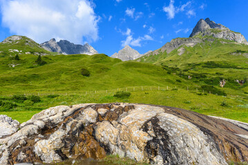 Lechquellengebirge in Vorarlberg, Österreich 