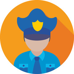 Security Guard Colored Vector Icon