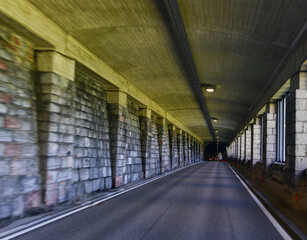Flexengalerie / Flexenpassstraße am Flexenpass im Bundesland Vorarlberg (Österreich)