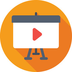 Video Presentation Colored Vector Icon