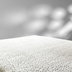 Desk of free space and winter landscape  