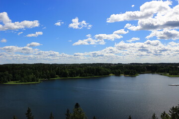 clouds over the river