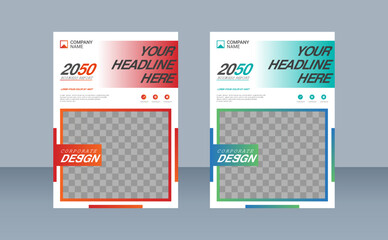 Modern business annual report template