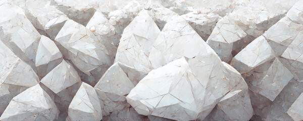 the background is made of polygons in White milky color imitating stones