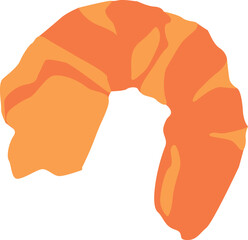 Shrimp icon. Seafood symbol. Tasty marine food