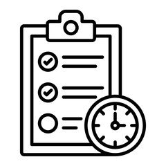 Fototapeta premium Agenda Line Icon