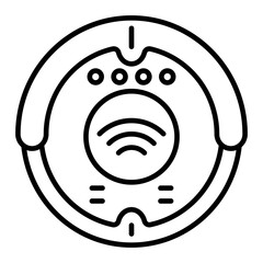 Robot Vacuum Line Icon