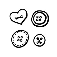 Clothes button icons set. Simple illustration of 16 clothes button vector icons for web