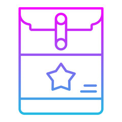 Envelop Line Gradient Icon