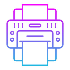 Printer Line Gradient Icon