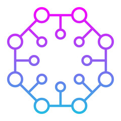 Nanotechnology Line Gradient Icon